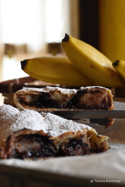 strudel banane cioccolato