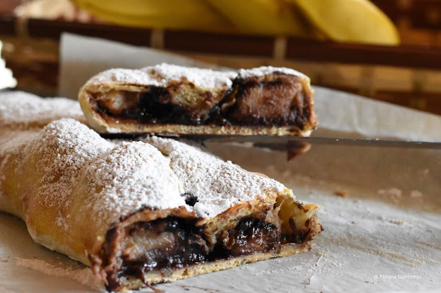 strudel banane cioccolato