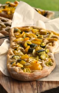 Focaccia zucchine e peperoni