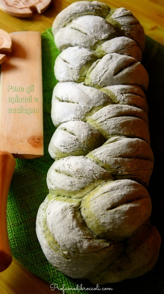 pane agli spinaci e scalogno