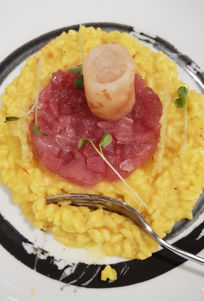 Risotto alla milanese sbagliato dello chef D. Caldarulo