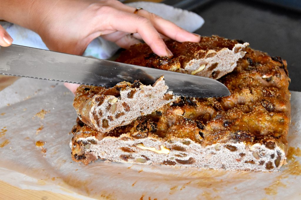 Focaccia con farina di castagne