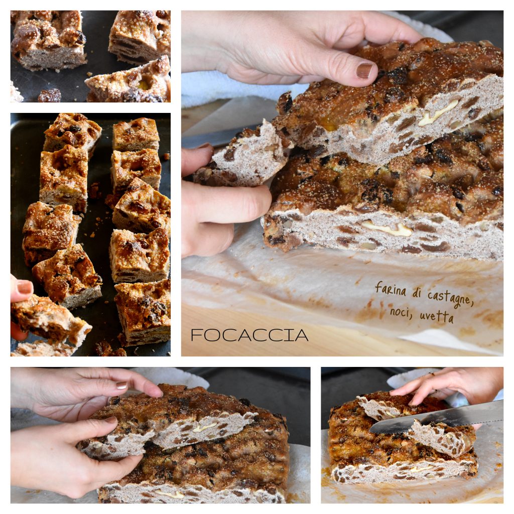 focaccia con farina di castagne