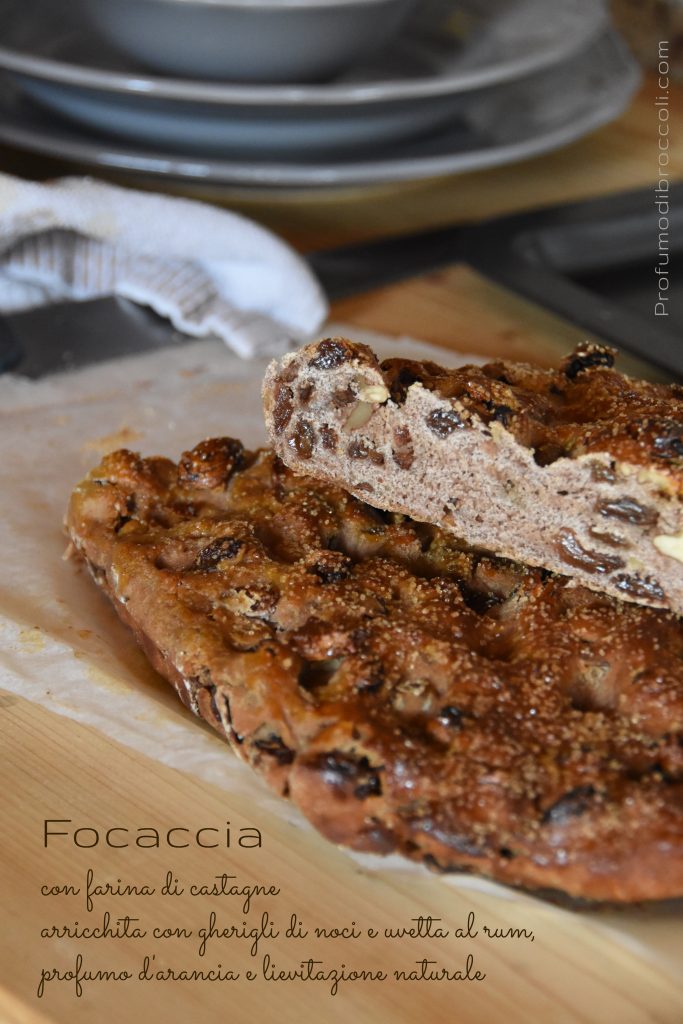 focaccia con farina di castagne