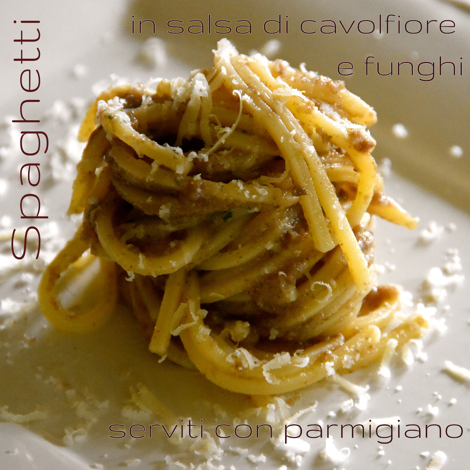 Spaghetti in salsa di cavolfiore e funghi - Profumo di ...
