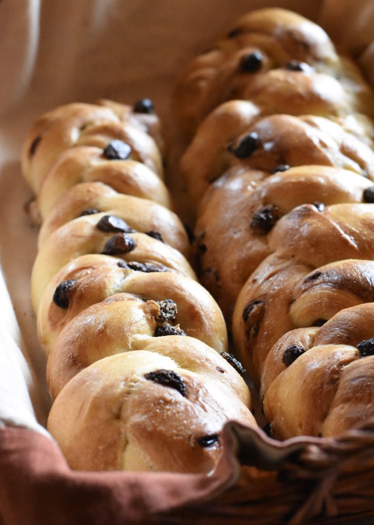 treccia pane panna cioccolato