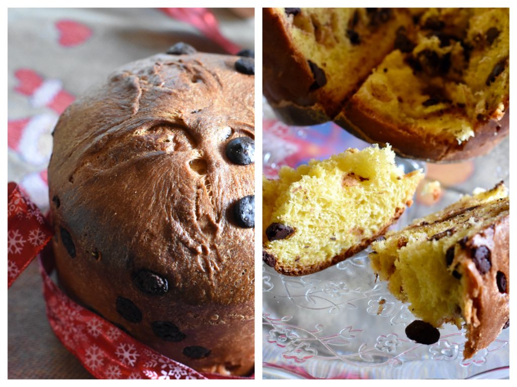 Panettone con gocce di cioccolato