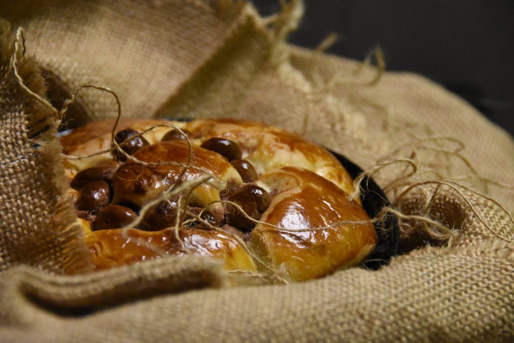 Focaccia dolce arachidi cioccolato