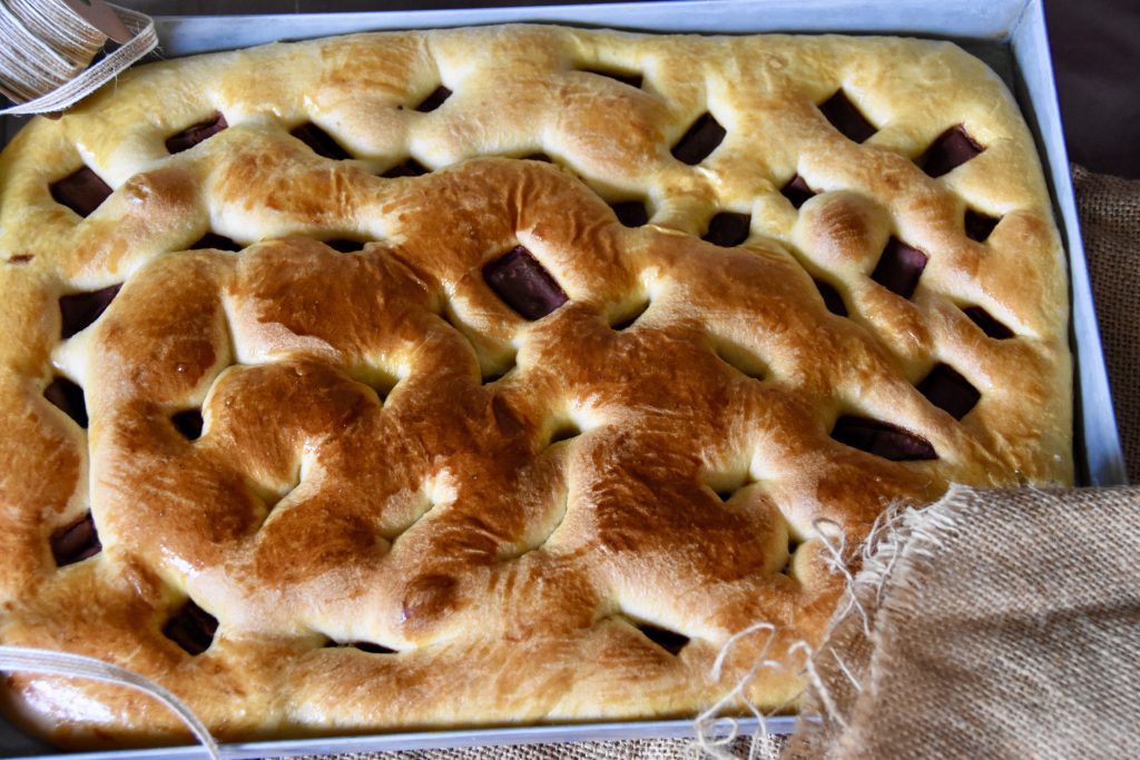 focaccia dolce cioccolato