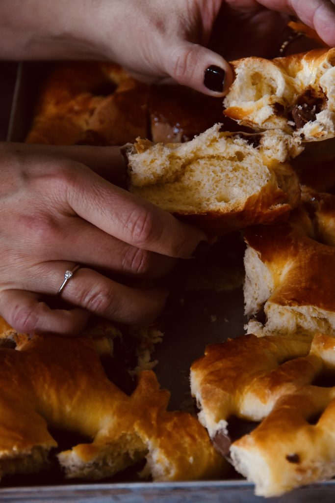 focaccia dolce cioccolato