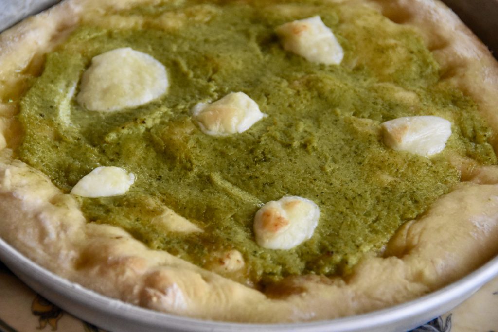 pizza crema broccoli