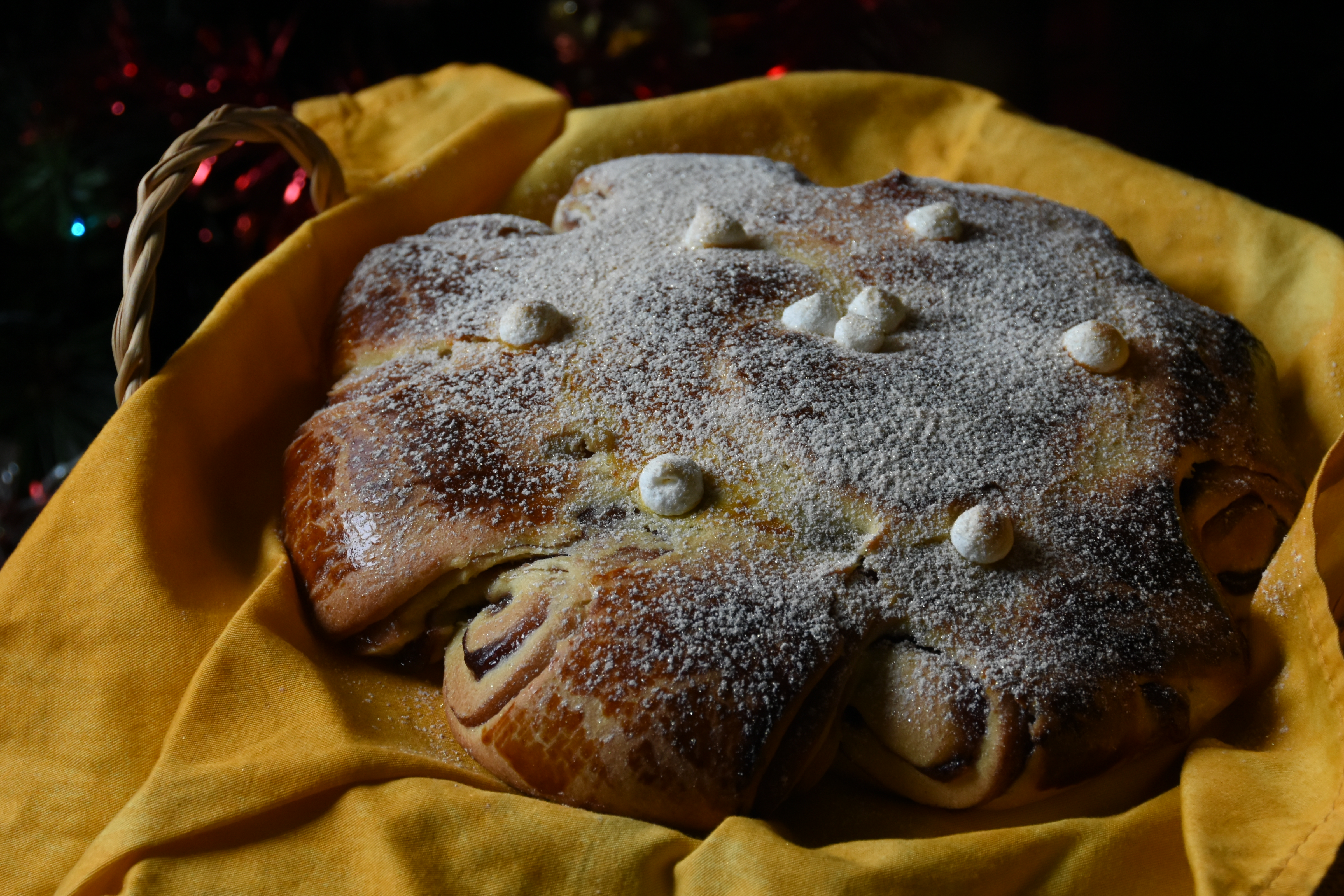 brioche Natale mirtilli