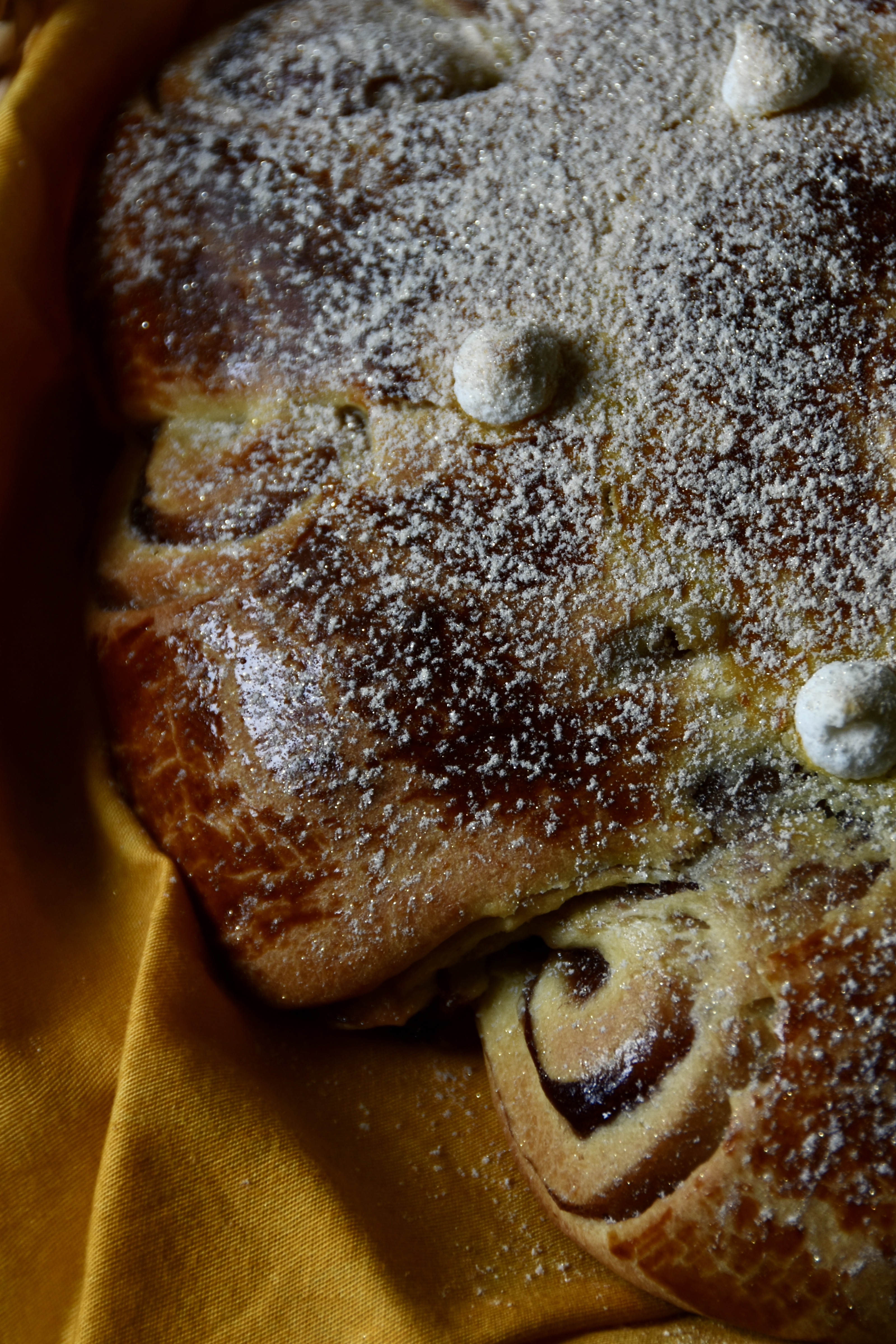 brioche Natale mirtilli