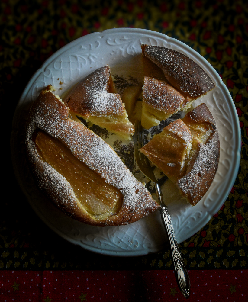 Focaccia dolce pere burro montato