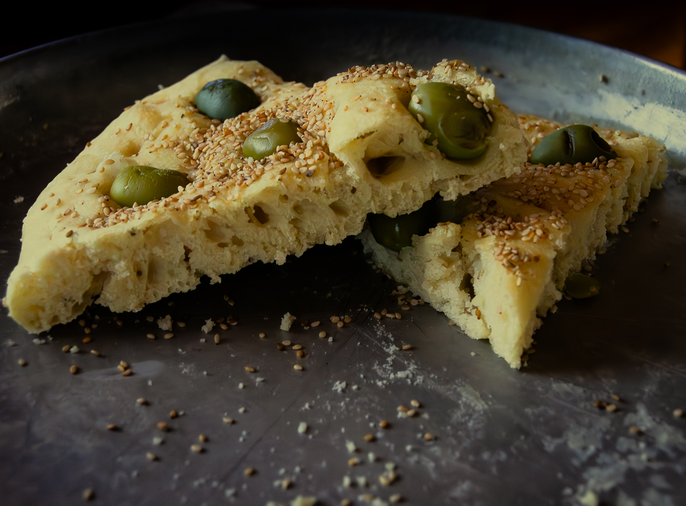 focaccia semola olive
