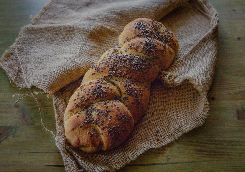 treccia pane mais farina ceci