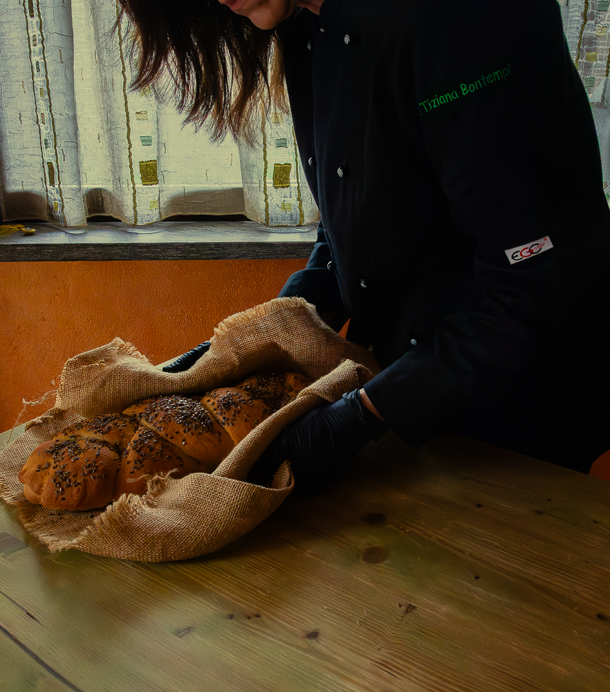 treccia pane mais farina ceci